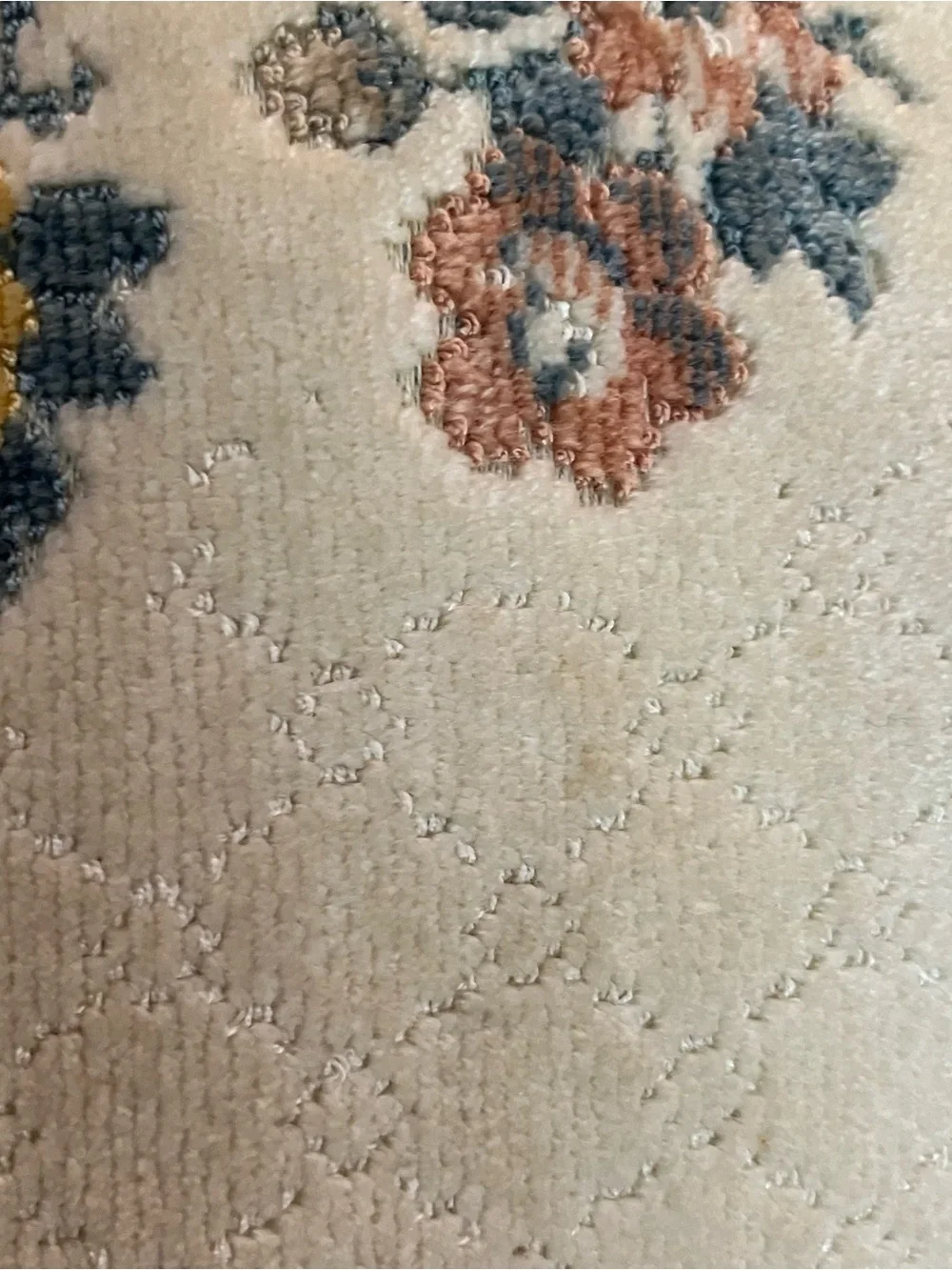 VTG Belgian Tapestry Velvet Throw Pillow Floral Pastel 12in Cottagecore Granny
